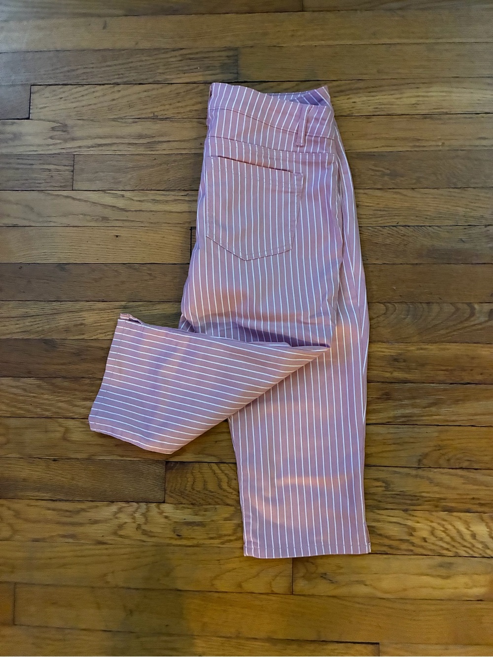 Lascana Striped Pink Capris with Back Pockets.